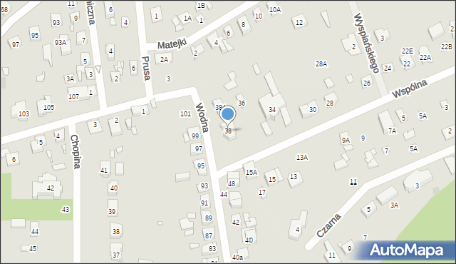 Puszczykowo, Wspólna, 38, mapa Puszczykowo