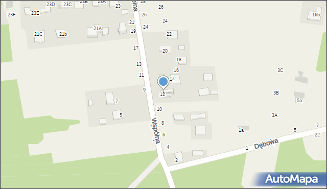 Pysznica, Wspólna, 12, mapa Pysznica