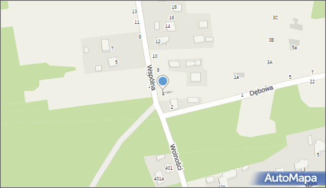 Pysznica, Wspólna, 4, mapa Pysznica