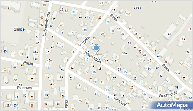 Radom, Wschodnia, 13, mapa Radomia
