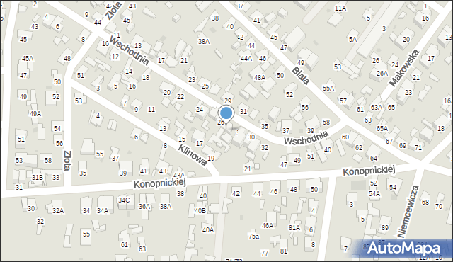 Radom, Wschodnia, 28, mapa Radomia