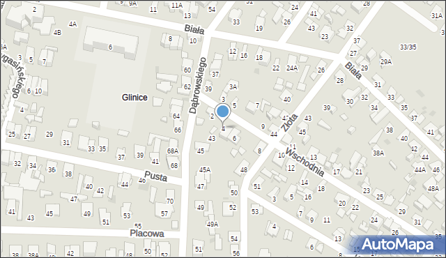 Radom, Wschodnia, 4, mapa Radomia