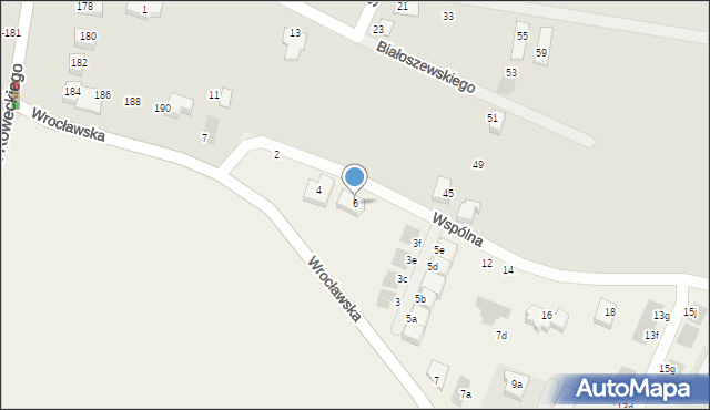 Radomierzyce, Wspólna, 6, mapa Radomierzyce