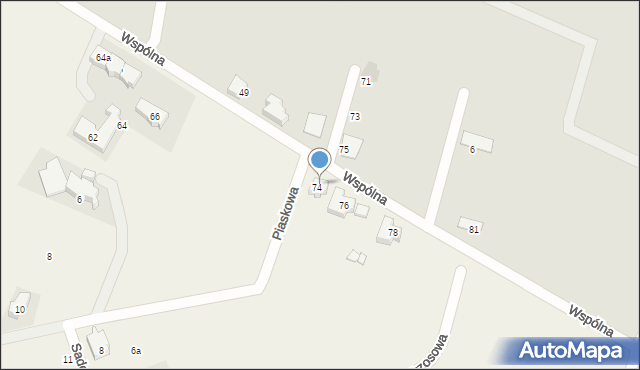 Radomierzyce, Wspólna, 74, mapa Radomierzyce