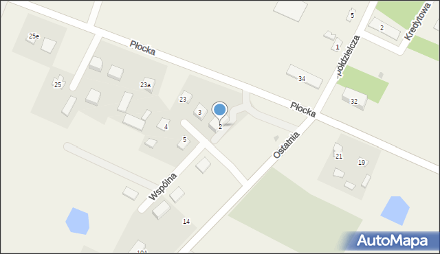 Radzanowo, Wspólna, 2, mapa Radzanowo