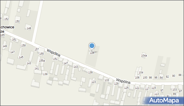 Radziechowice Pierwsze, Wspólna, 126, mapa Radziechowice Pierwsze