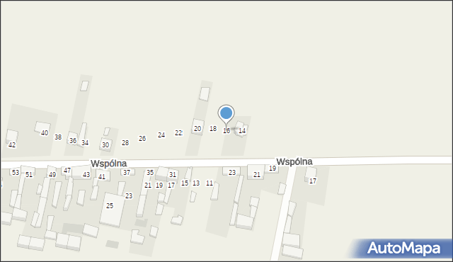 Radziechowice Pierwsze, Wspólna, 16, mapa Radziechowice Pierwsze