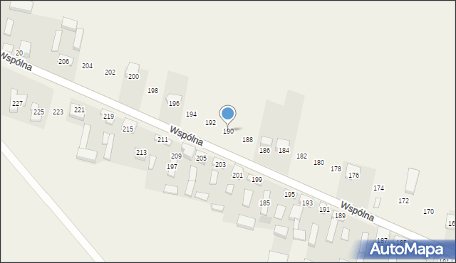 Radziechowice Pierwsze, Wspólna, 190, mapa Radziechowice Pierwsze