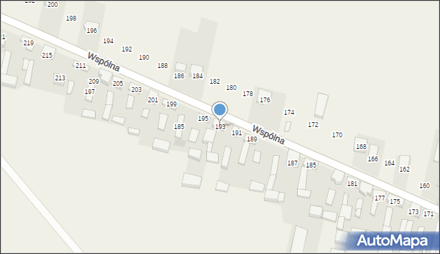 Radziechowice Pierwsze, Wspólna, 193, mapa Radziechowice Pierwsze