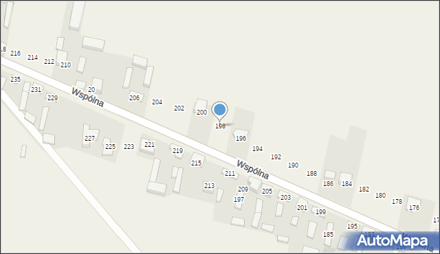 Radziechowice Pierwsze, Wspólna, 198, mapa Radziechowice Pierwsze