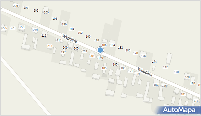 Radziechowice Pierwsze, Wspólna, 199, mapa Radziechowice Pierwsze