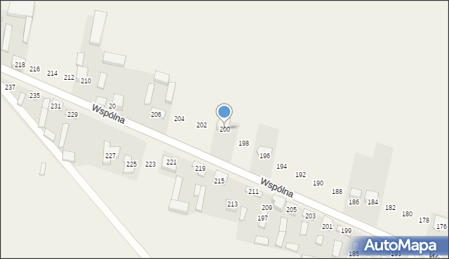 Radziechowice Pierwsze, Wspólna, 200, mapa Radziechowice Pierwsze