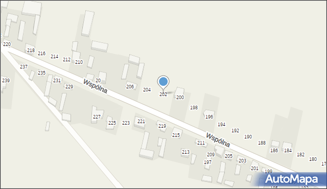 Radziechowice Pierwsze, Wspólna, 202, mapa Radziechowice Pierwsze