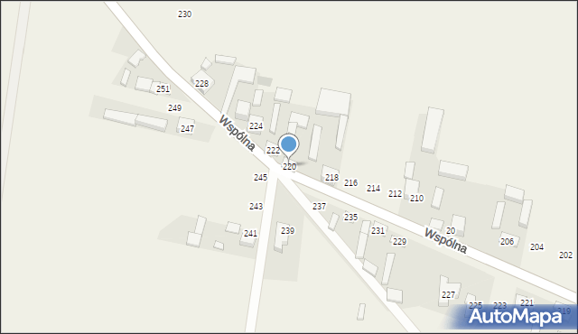 Radziechowice Pierwsze, Wspólna, 220, mapa Radziechowice Pierwsze
