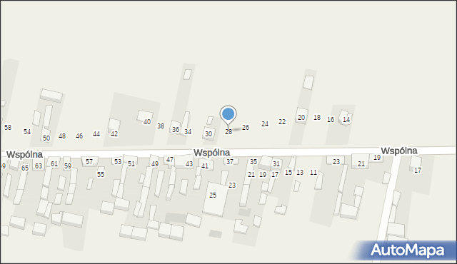 Radziechowice Pierwsze, Wspólna, 28, mapa Radziechowice Pierwsze