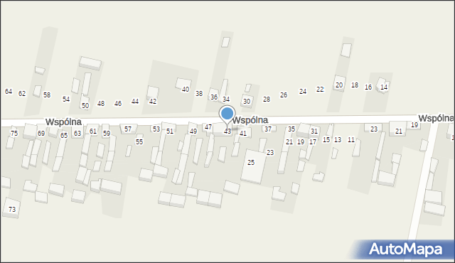 Radziechowice Pierwsze, Wspólna, 43, mapa Radziechowice Pierwsze