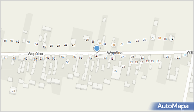 Radziechowice Pierwsze, Wspólna, 47, mapa Radziechowice Pierwsze