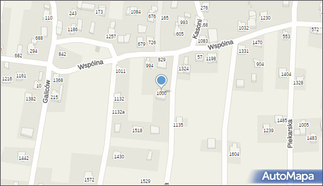 Radziechowy, Wspólna, 1000, mapa Radziechowy