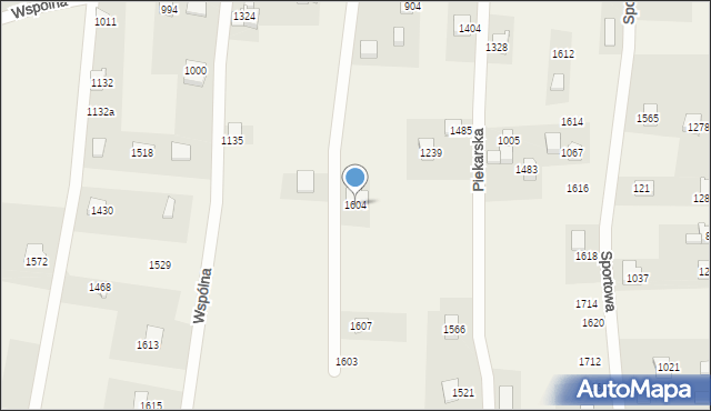 Radziechowy, Wspólna, 1604, mapa Radziechowy