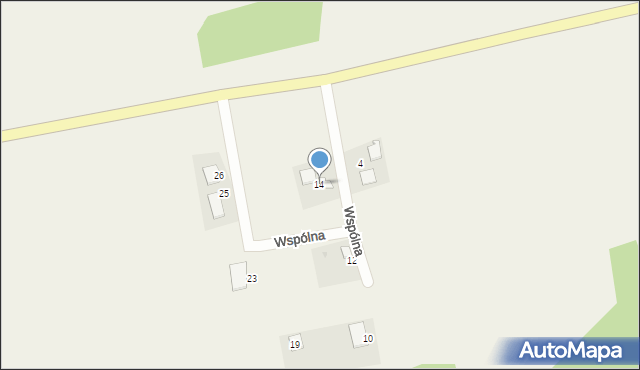 Radzyń, Wspólna, 14, mapa Radzyń