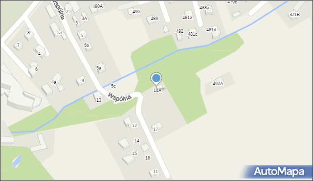 Rajcza, Wspólna, 14A, mapa Rajcza