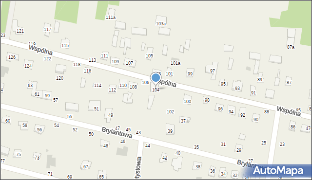 Rakowiska, Wspólna, 104, mapa Rakowiska