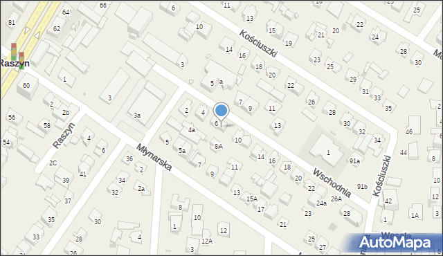 Raszyn, Wschodnia, 8, mapa Raszyn