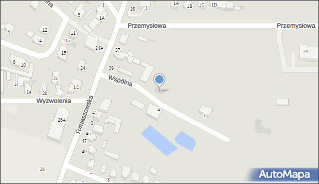 Rawa Mazowiecka, Wspólna, 1a, mapa Rawa Mazowiecka