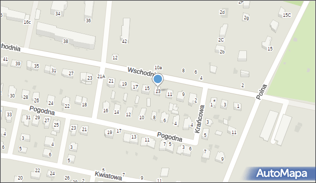 Rejowiec Fabryczny, Wschodnia, 13, mapa Rejowiec Fabryczny