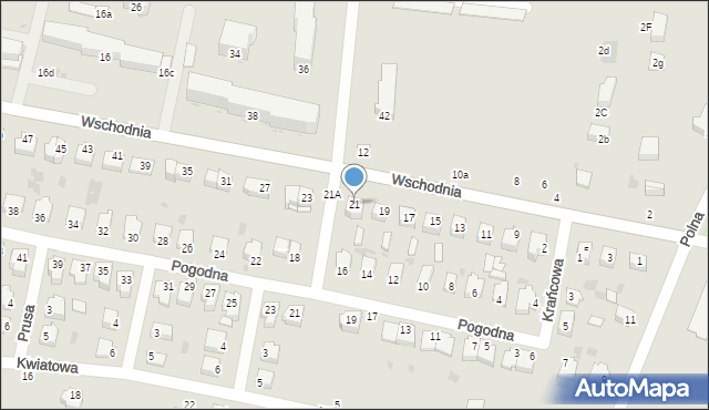 Rejowiec Fabryczny, Wschodnia, 21, mapa Rejowiec Fabryczny