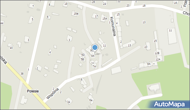 Rejowiec Fabryczny, Wspólna, 9D, mapa Rejowiec Fabryczny