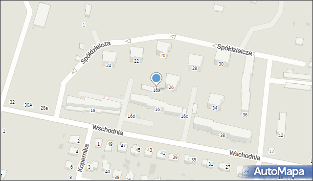 Rejowiec Fabryczny, Wschodnia, 16a, mapa Rejowiec Fabryczny