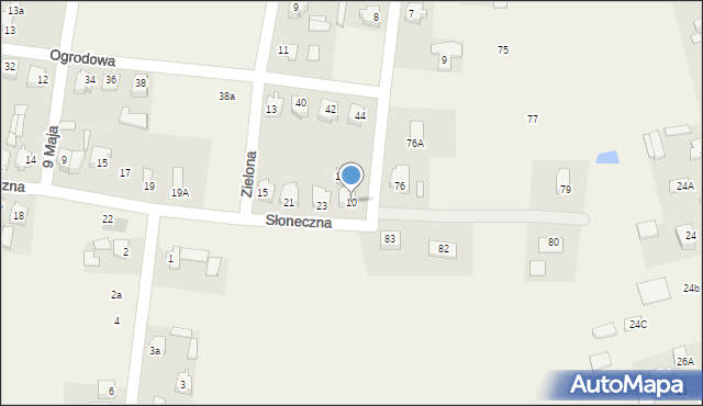 Rogów, Wschodnia, 10, mapa Rogów