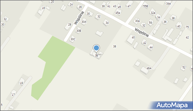 Ruda, Wspólna, 36, mapa Ruda