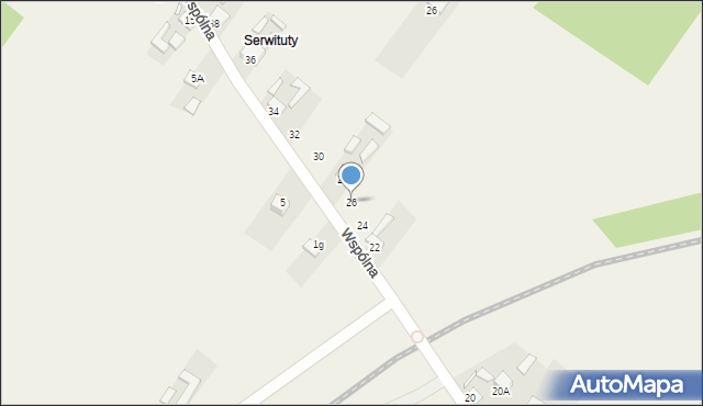 Ruda, Wspólna, 26, mapa Ruda