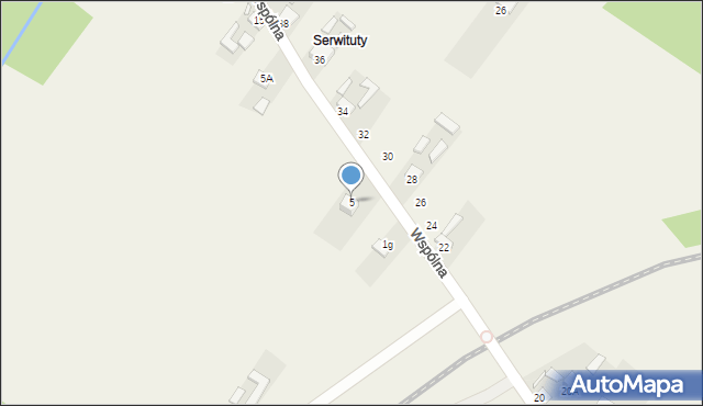 Ruda, Wspólna, 5, mapa Ruda