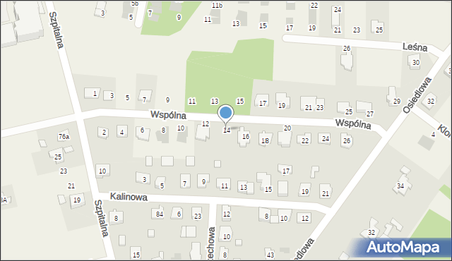 Rudna Mała, Wspólna, 14, mapa Rudna Mała
