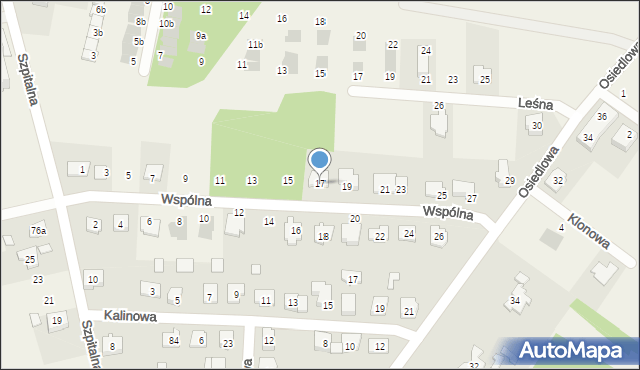 Rudna Mała, Wspólna, 17, mapa Rudna Mała