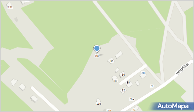 Rudnik nad Sanem, Wspólna, 100, mapa Rudnik nad Sanem