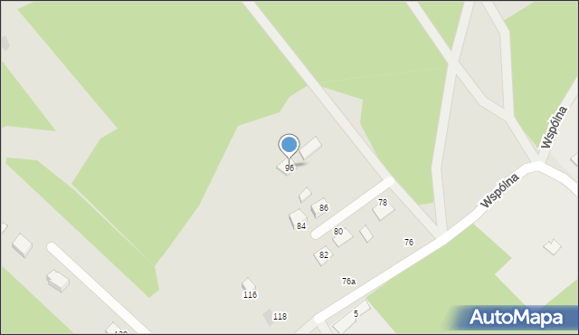 Rudnik nad Sanem, Wspólna, 96, mapa Rudnik nad Sanem