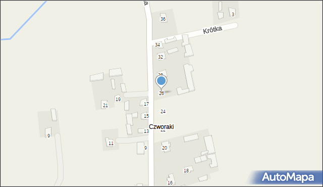 Rudno, Wspólna, 26, mapa Rudno