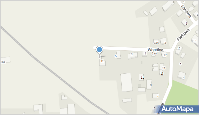 Rzadkowo, Wspólna, 7, mapa Rzadkowo