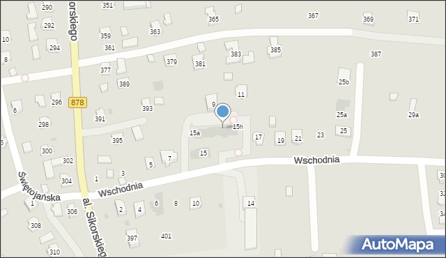 Rzeszów, Wschodnia, 15e, mapa Rzeszów