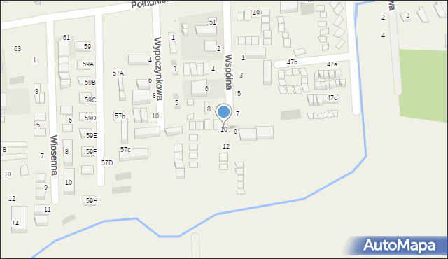 Sarbinowo, Wspólna, 10, mapa Sarbinowo