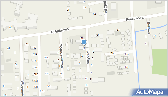 Sarbinowo, Wspólna, 2, mapa Sarbinowo