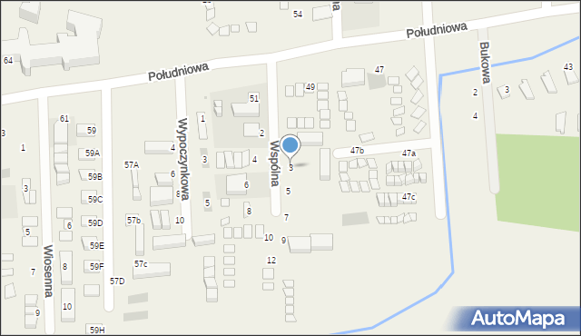 Sarbinowo, Wspólna, 3, mapa Sarbinowo