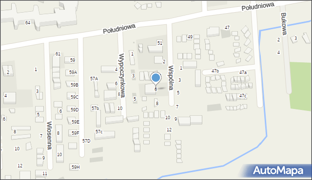 Sarbinowo, Wspólna, 6, mapa Sarbinowo