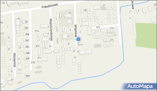 Sarbinowo, Wspólna, 7, mapa Sarbinowo