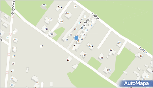 Siedlce, Wspólna, 25, mapa Siedlce