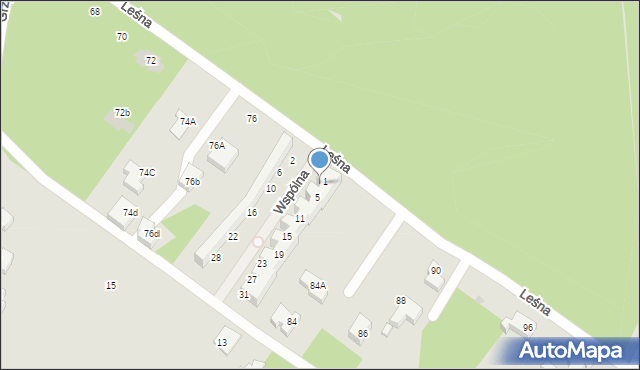 Siedlce, Wspólna, 3, mapa Siedlce